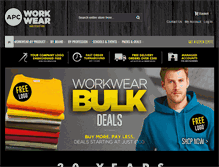 Tablet Screenshot of apcworkwear.com